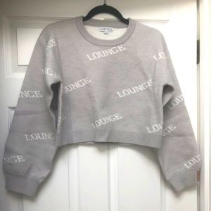 Lounge underwear crop sweater size medium